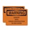 Signmission Danger Area Under Construction Do Not Enter OSHA Warning Sign, Plastic, 14in W x 10in L, 2PK OS-2PACK-WS-P-1014-L-12034 - alternate 1